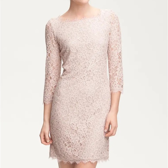 Diane Von Furstenberg Zarita Dress Nude size 2 - Picture 1 of 4